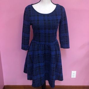 Blue Long Sleeve Dress